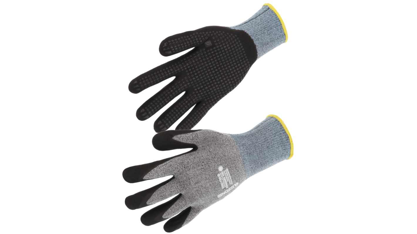 SINGER SAFETY NYMFIT00 Black, Grey Elastane, Polyamide General Handling, Logistic, Transport Work Gloves, Size 10,