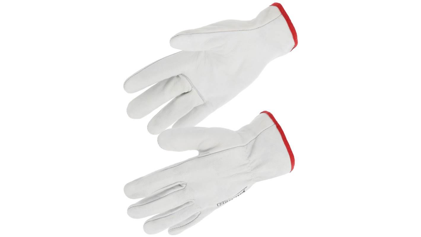 SINGER SAFETY 50F Grey Leather General Handling, Logistic, Transport Work Gloves, Size 10