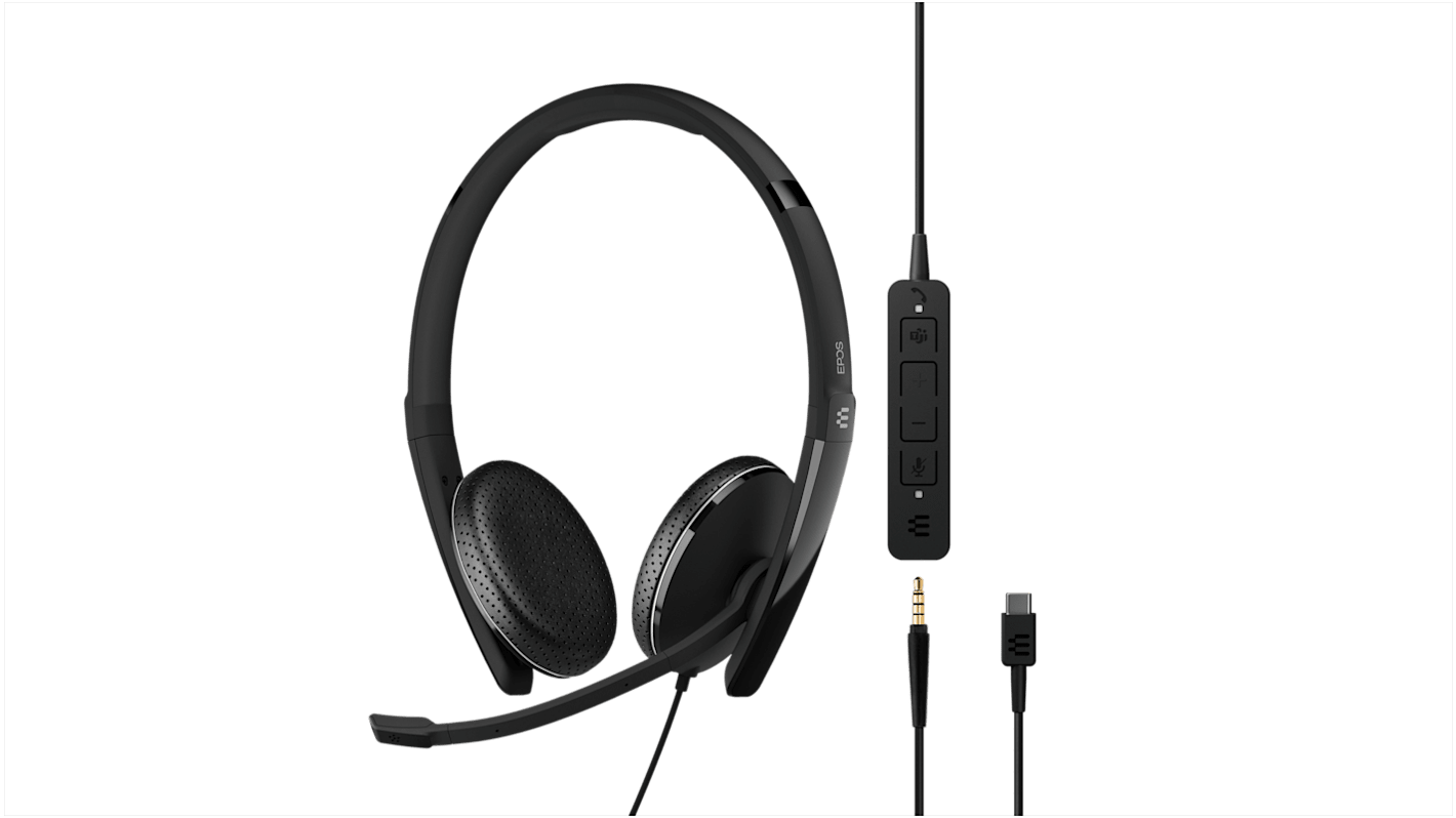 EPOS ADAPT 165T USB II Black Wired 3.5 mm Jack, USB On Ear Headset