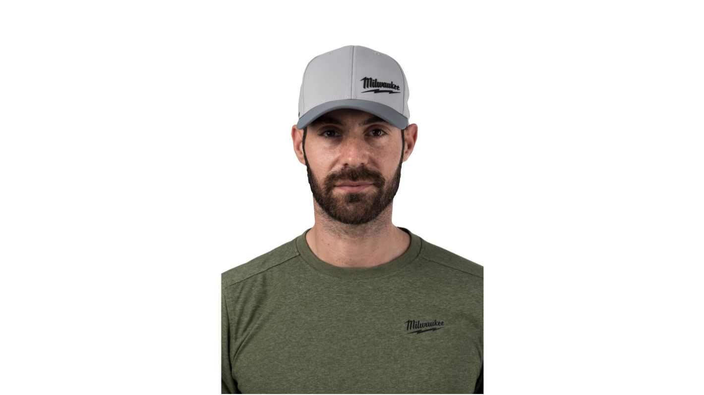 Milwaukee Grey Standard Peak Bump Cap, Cotton, Polyester Protective Material