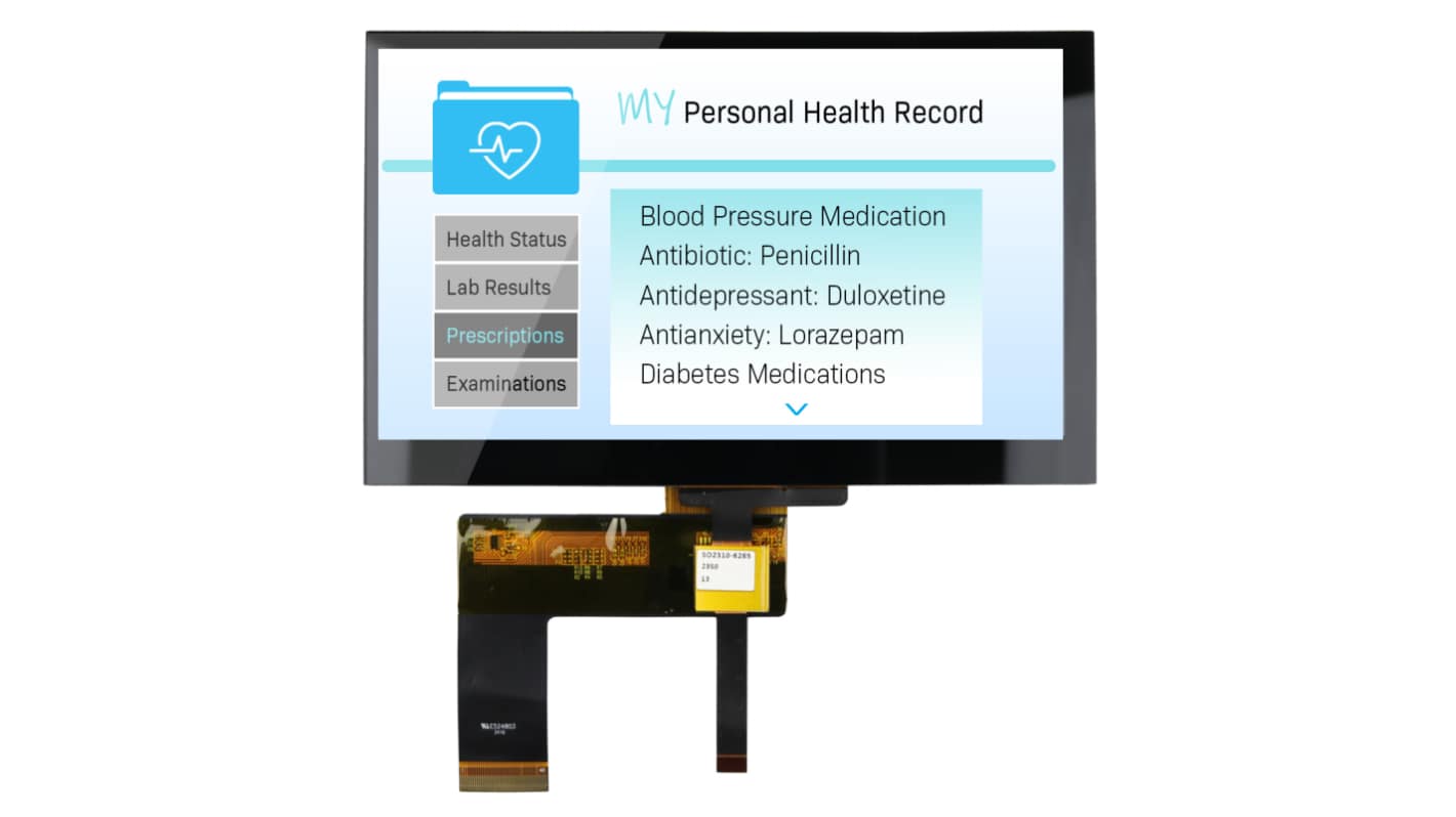 NEWHAVEN DISPLAY INTERNATIONAL NHD-7.0-800480AF-ASXP-CTP IPS TFT TFT LCD Display / Touch Screen, 7in, 800 x 480pixels