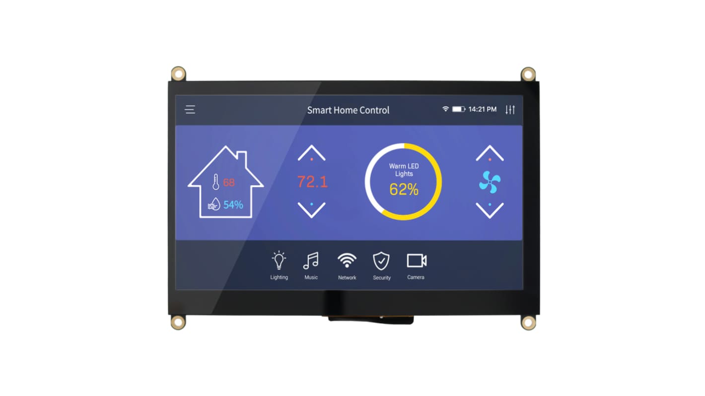 NEWHAVEN DISPLAY INTERNATIONAL NHD-7.0CTP-CAPE-P TFT TFT LCD Display / Touch Screen, 7in, 800 x 480pixels