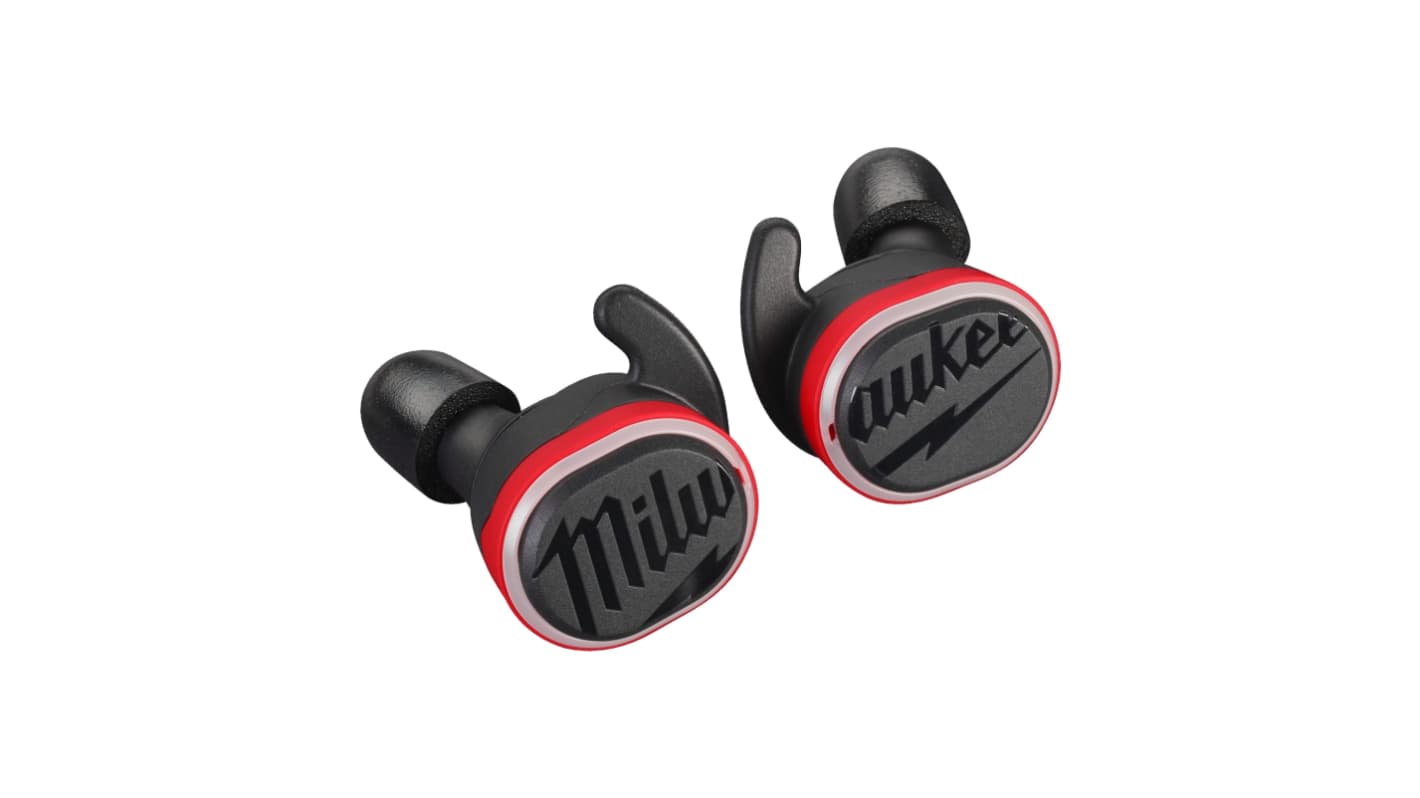 Milwaukee L4 RLE Wireless Speak & Listen Ear Defender with Ear Piece, 26dB, Black, Red