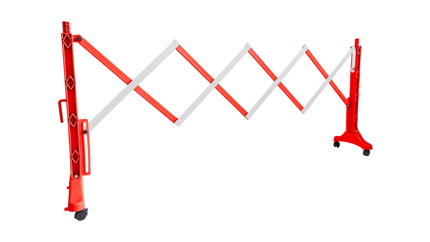 Viso Red/White Polypropylene Extendable Barrier