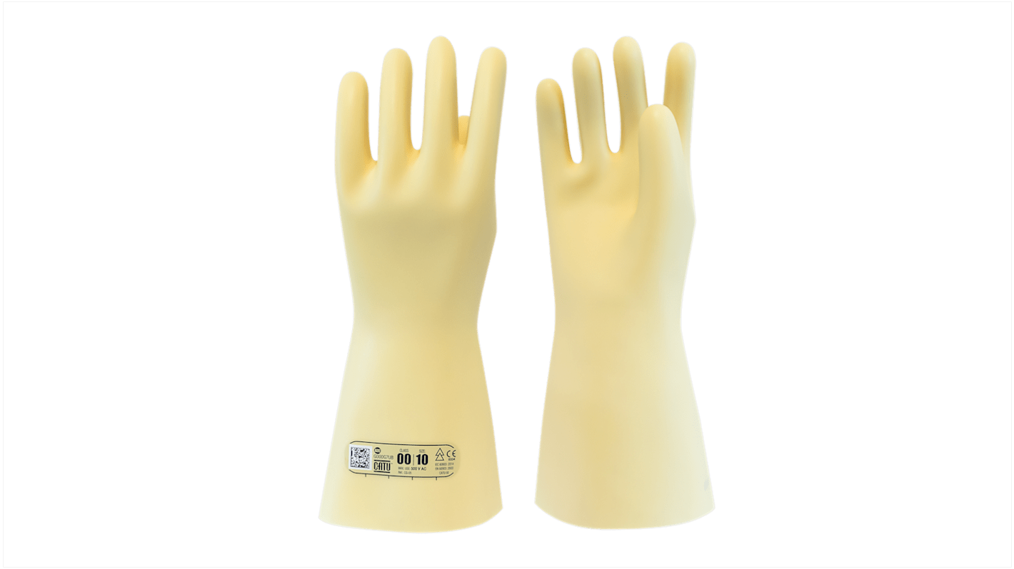 Catu CG-05 Beige Latex Electrical Insulating Gloves, Size A