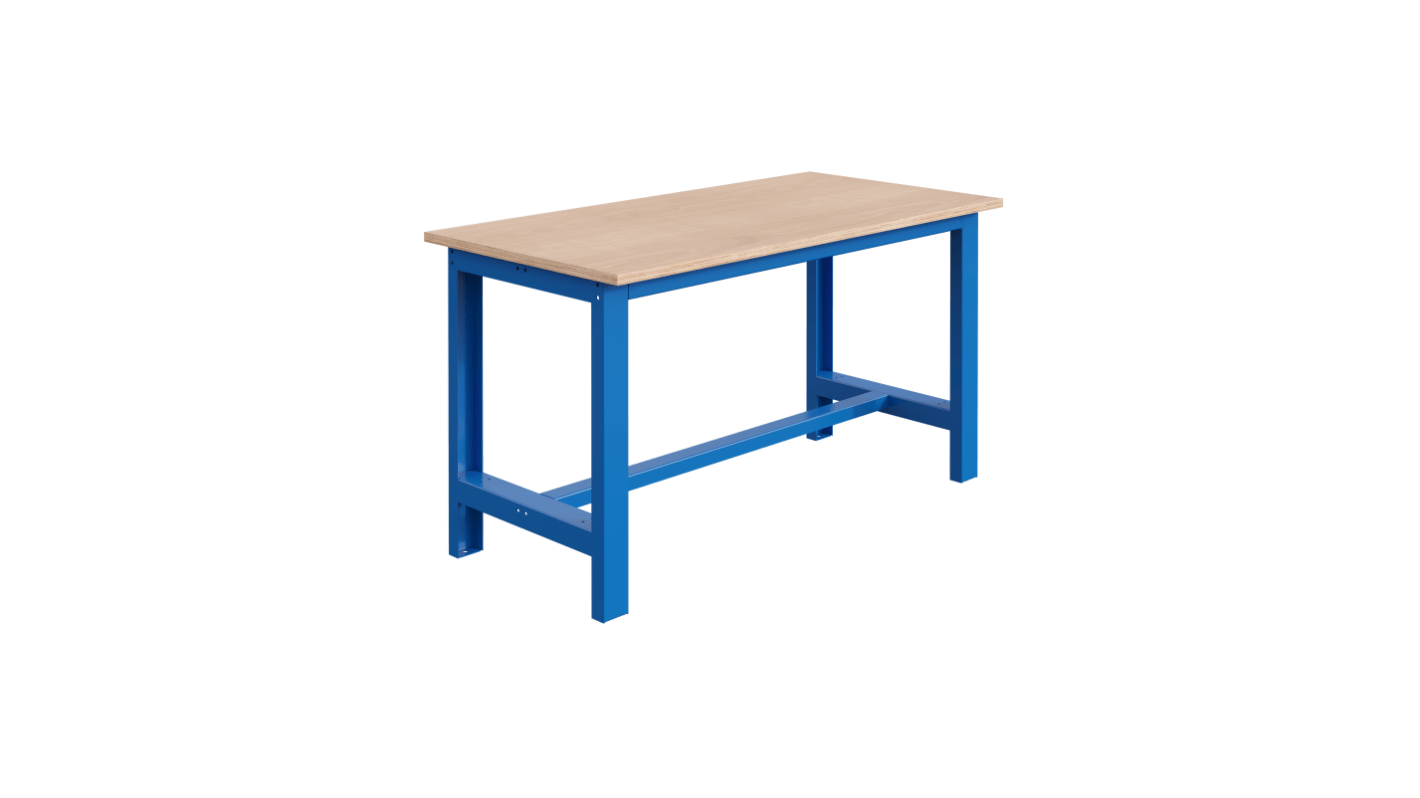 SOFAME W010010058BI Portable Plywood, Steel Workbench, 300kg Max Load, Adjustable Height, 24mm