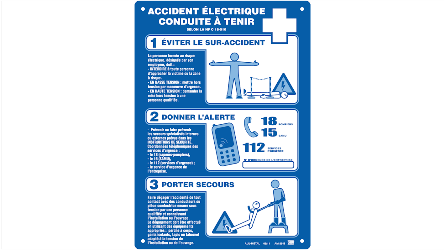 Catu Electrical Safety Wall Chart (French)
