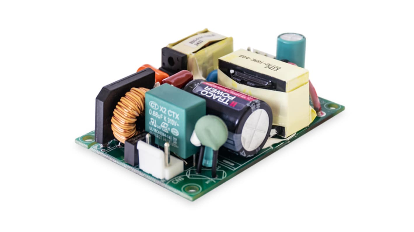 TRACOPOWER AC-DC Power Supply, TXO 120-124-J, 24V dc, 5A, 120W, 1 Output, 90 → 264V ac Input Voltage