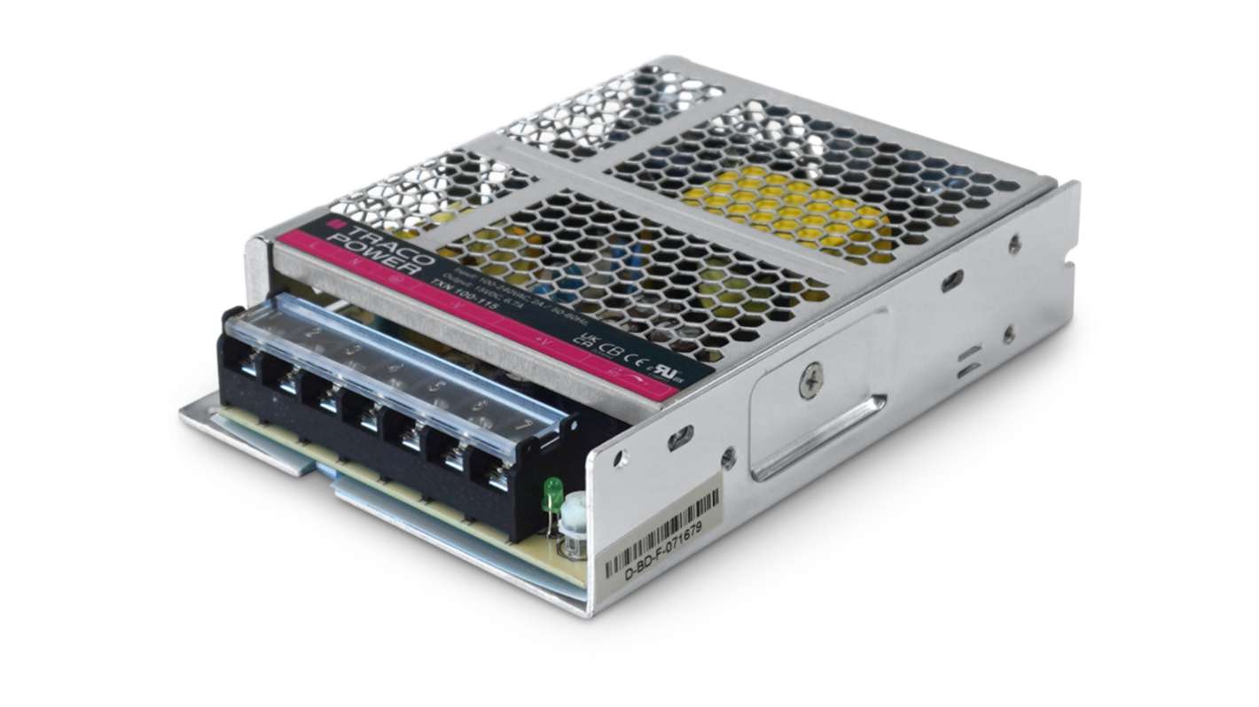 TRACOPOWER AC-DC Power Supply, TXN 100-112, 12V dc, 8.4A, 100W, 1 Output, 90 → 264V ac Input Voltage
