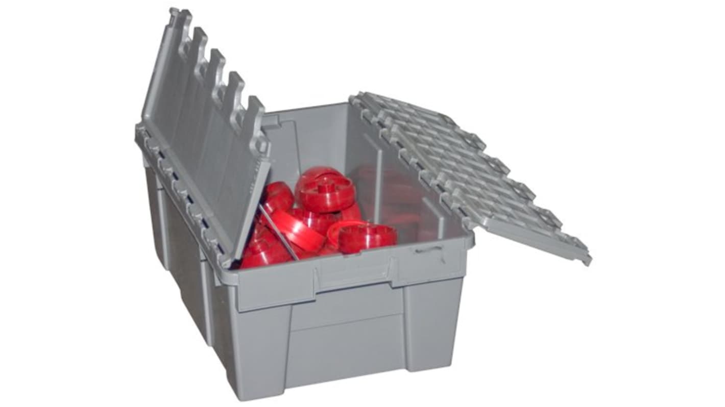 FIMM Plastic Storage Bin, 250mm x 600mm x 400mm, Grey