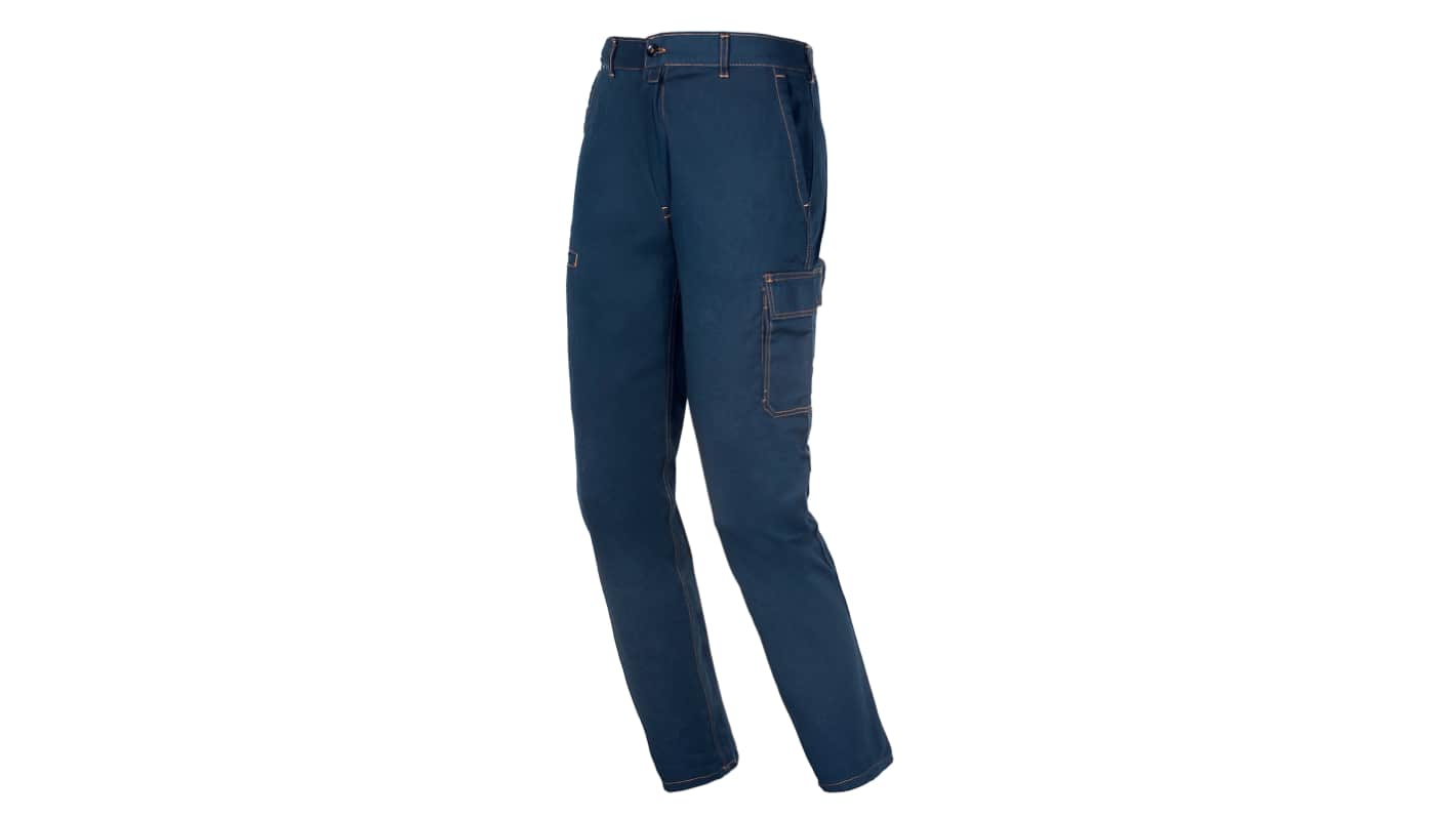Pantaloni 8030T Blu 100% cotone, lunghezza 110cm 100% cotone, Leggerezza 16poll 44cm