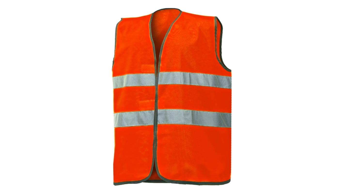 Gilet alta visibilità Arancione ISSALINE, Taglia unica, chiusura con Velcro