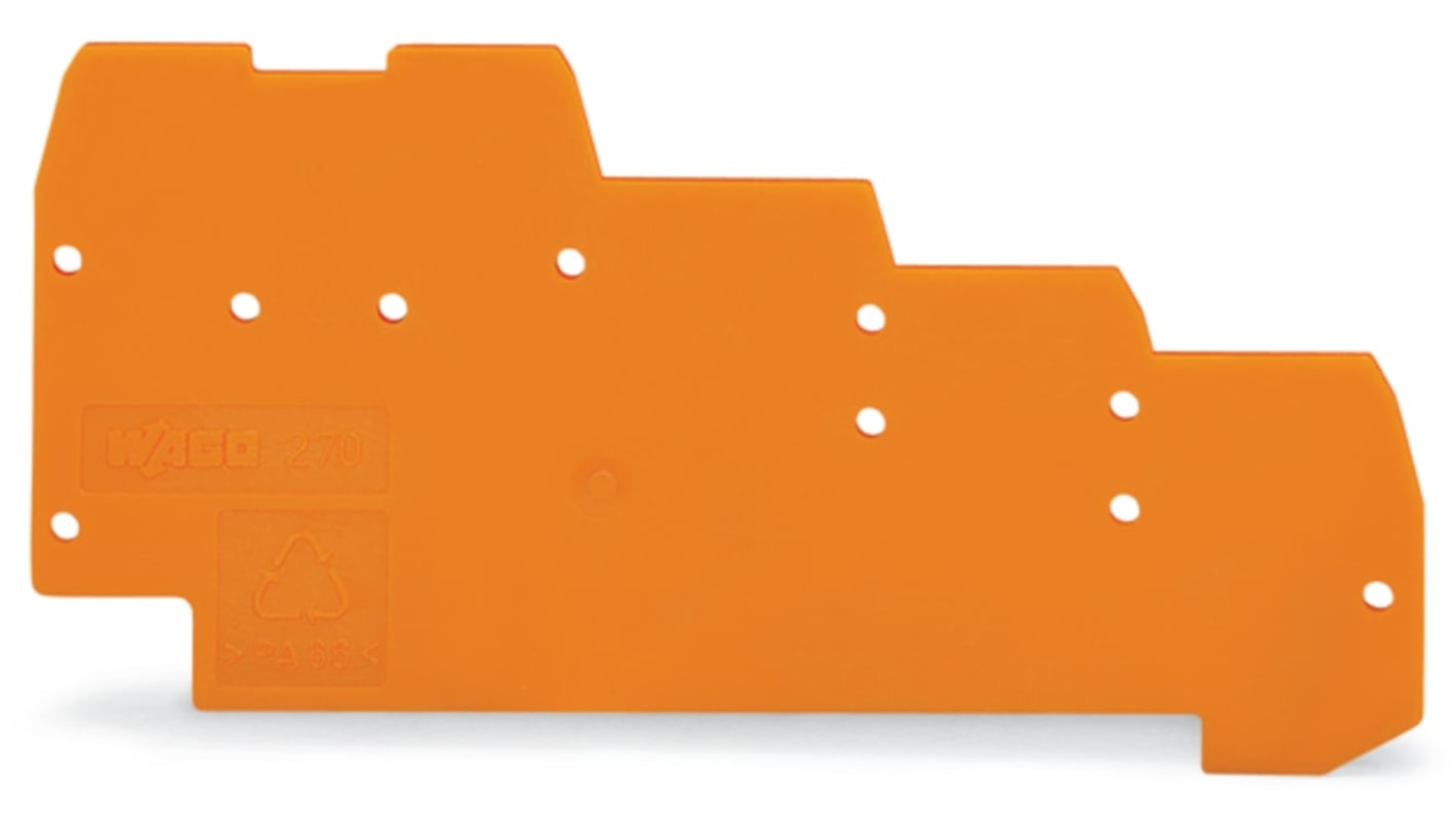 WAGO 270 Series End And Intermediate Plate for Use with Quadruple Deck Terminal Blocks