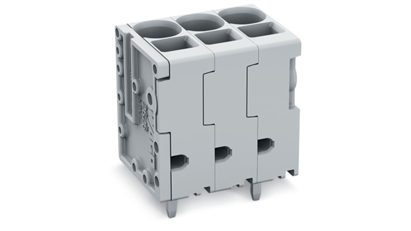WAGO 2626 Series PCB Connector, 2-Contact, 7.5mm Pitch, Feed Through Mount, 2-Row, Push-In Cage Clamp Termination