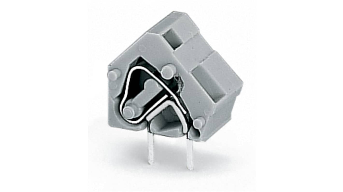 WAGO 236 Series PCB Terminal Block, 1-Contact, 10/10.16mm Pitch, Through Hole Mount, 1-Row, Cage Clamp Termination