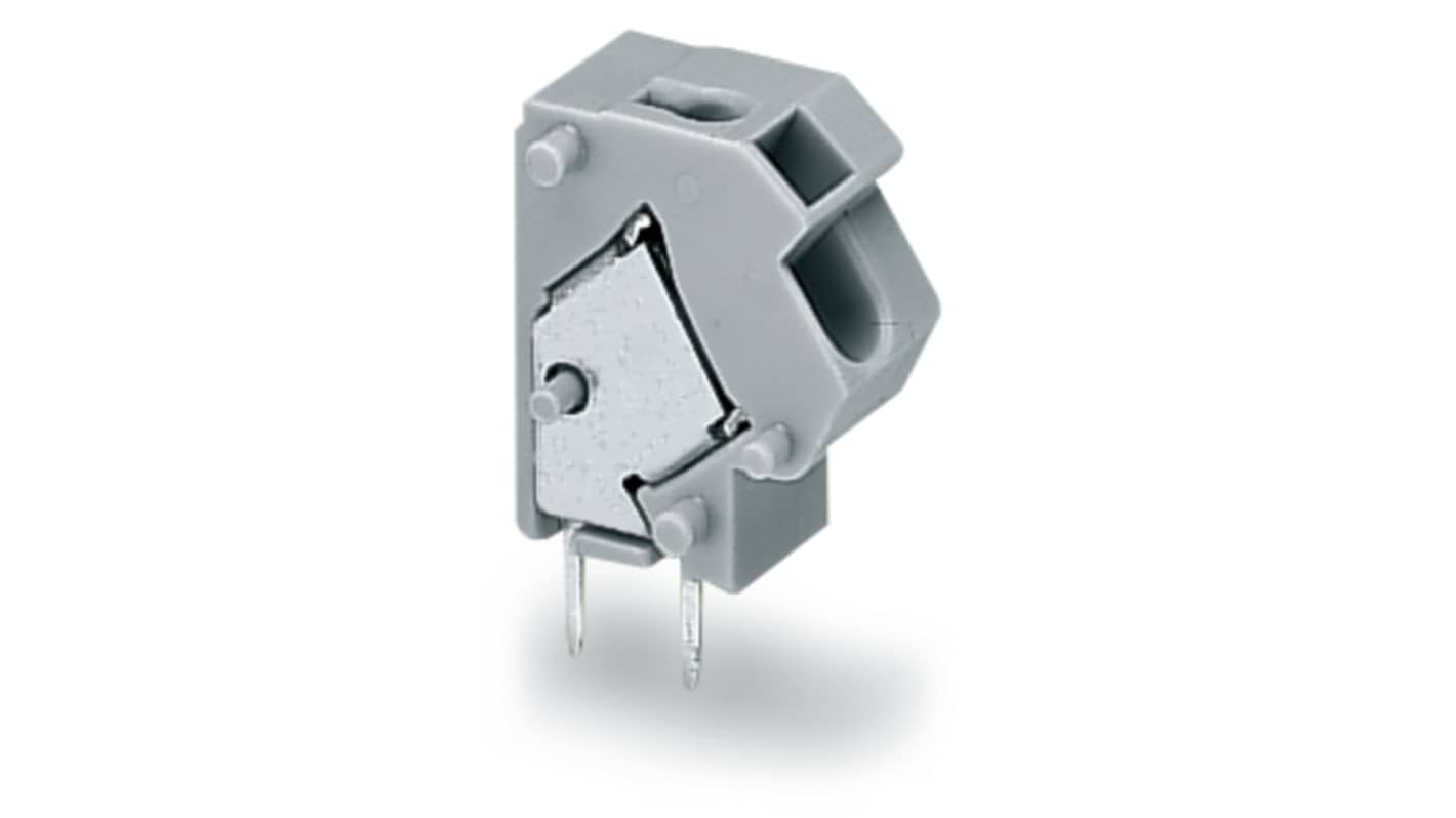 WAGO 254 Series PCB Connector, 1-Contact, 7.5/7.62mm Pitch, Through Hole Mount, 1-Row, Push Wire Termination