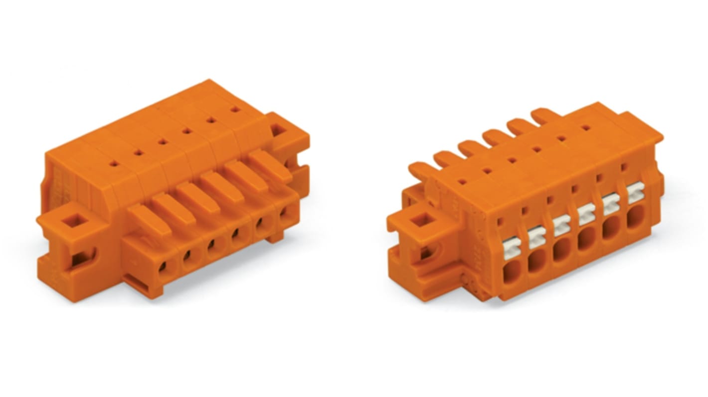 WAGO 2734 Series Female Lighting Connector, 3-Pole, Female, 3-Way, Cable Mount, 10A