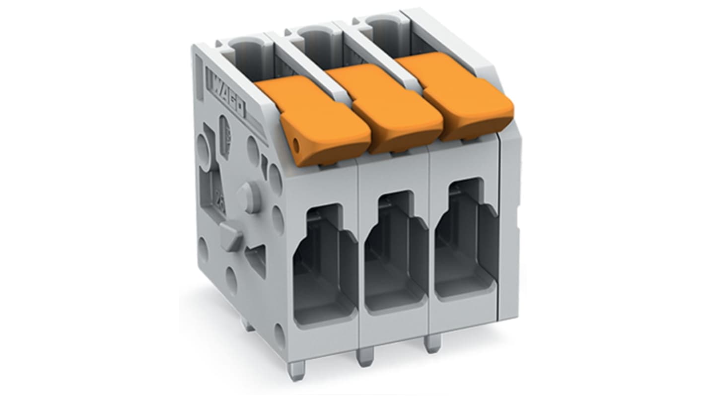 2604 Series PCB Connector, 11-Contact, 5mm Pitch, Through Hole Mount, 1-Row, Push-In Cage Clamp Termination