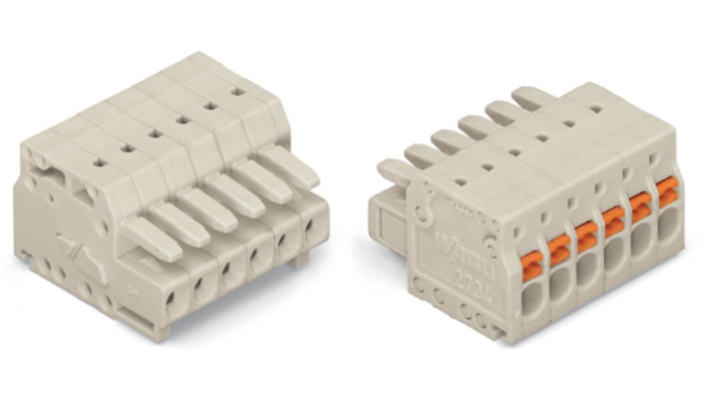 Conector de iluminación Hembra 2734, 7 Polos, Montaje enchufable, 10A