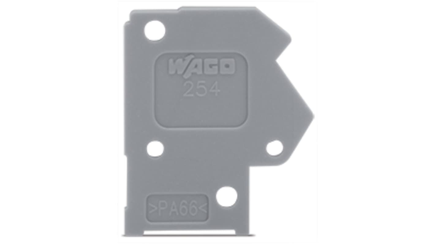 WAGO 254 Series End Plate for Use with Rail Mount Terminal Blocks