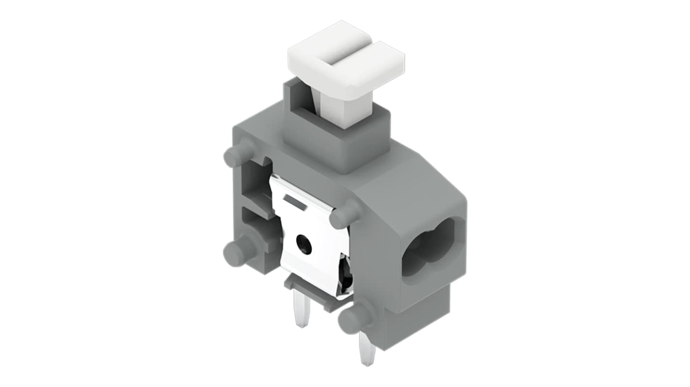 WAGO 235 Series PCB Terminal Block, 1-Contact, 5/5.08mm Pitch, Through Hole Mount, 1-Row, Push In Termination