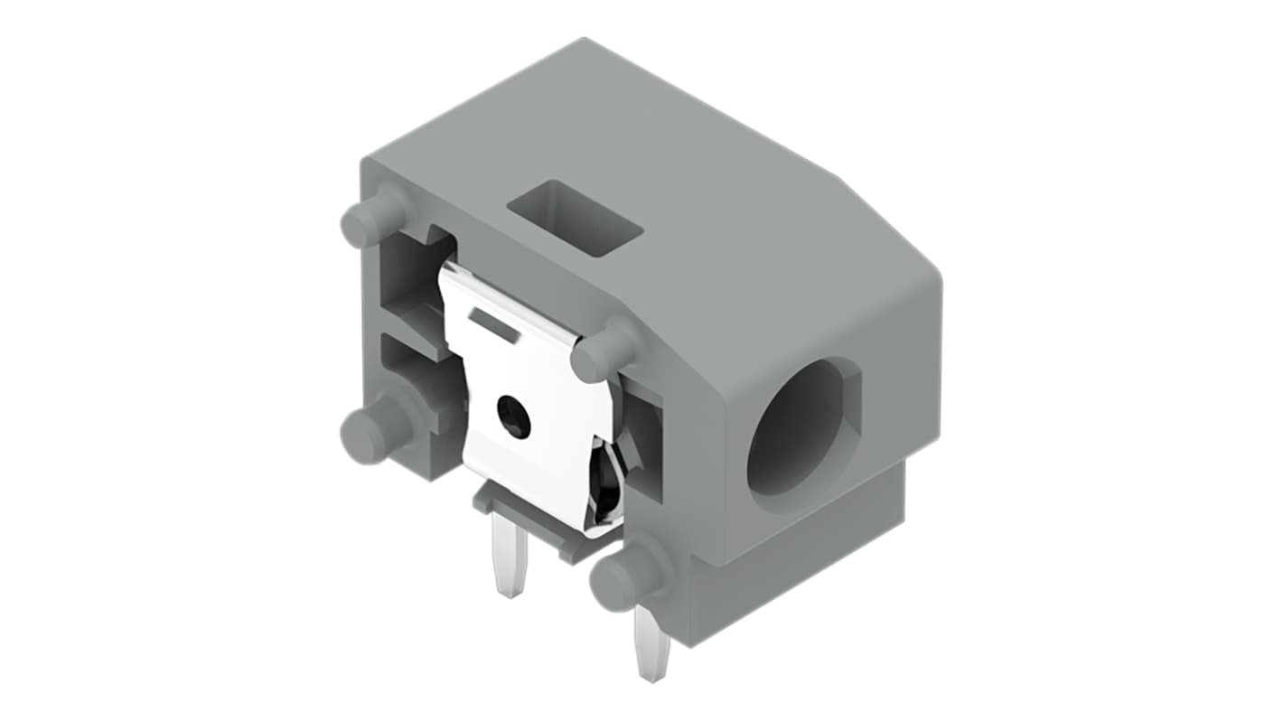 WAGO 235 Series PCB Terminal Block, 1-Contact, 7.5/7.62mm Pitch, Through Hole Mount, 1-Row, Push Wire Termination