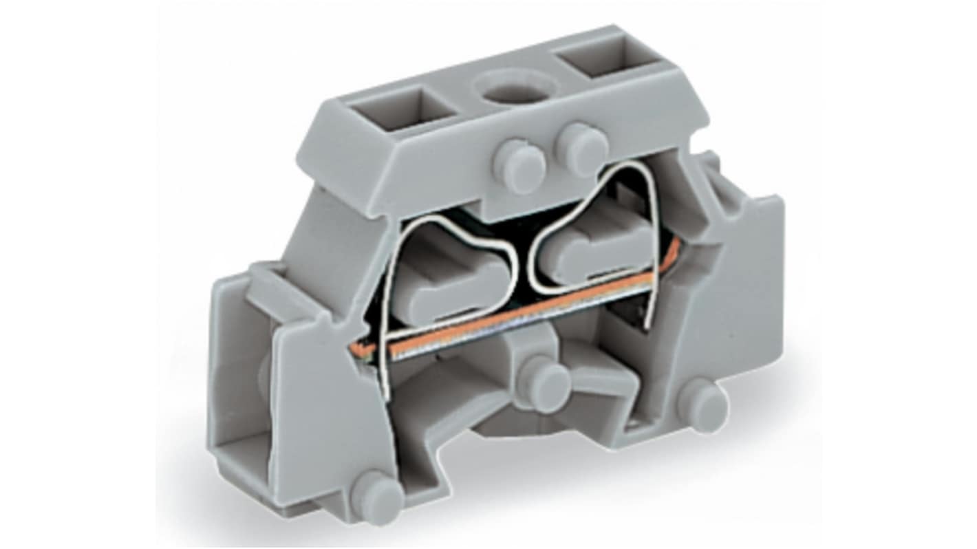 WAGO 261-411 261 Series Grey, 2.5mm², 1-Level, Cage Clamp Termination