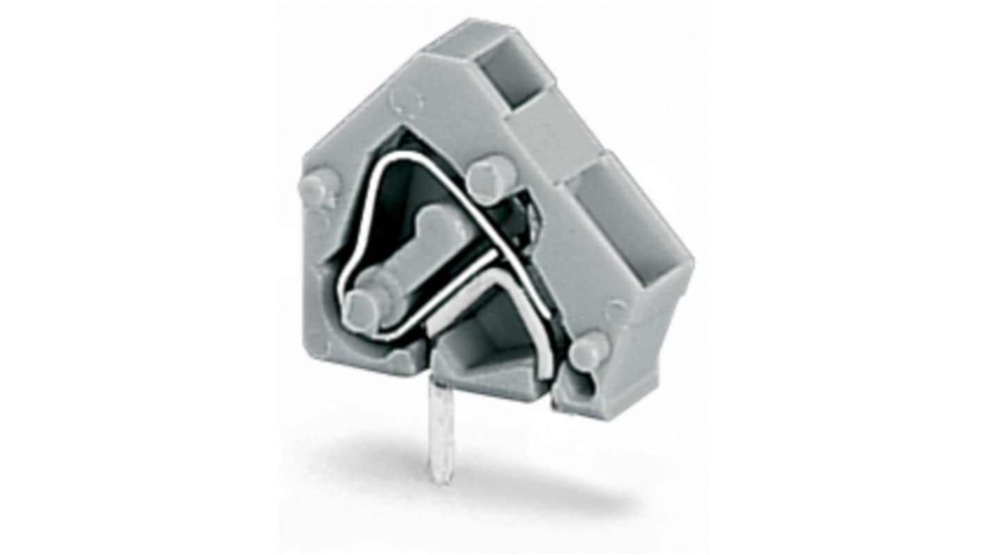 WAGO 236 Series PCB Terminal Block, 1-Contact, 5/5.08mm Pitch, Through Hole Mount, 1-Row, Cage Clamp Termination