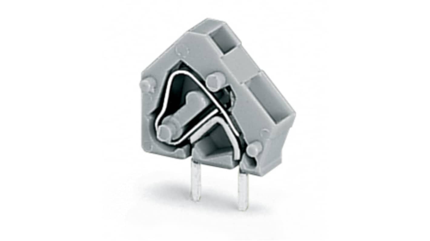 WAGO 236 Series PCB Terminal Block, 1-Contact, 5/5.08mm Pitch, Through Hole Mount, 1-Row, Cage Clamp Termination