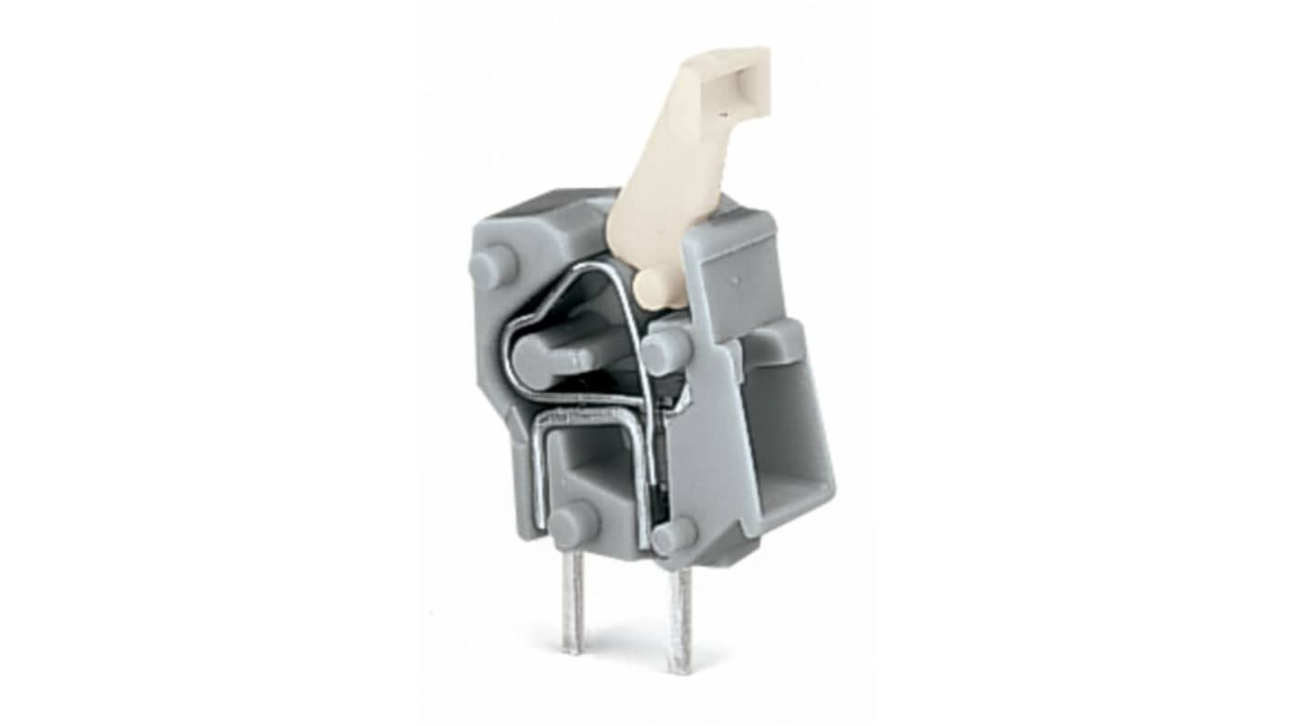WAGO 257 Series PCB Connector, 1-Contact, 5/5.08mm Pitch, Through Hole Mount, 2-Row, Push In Termination