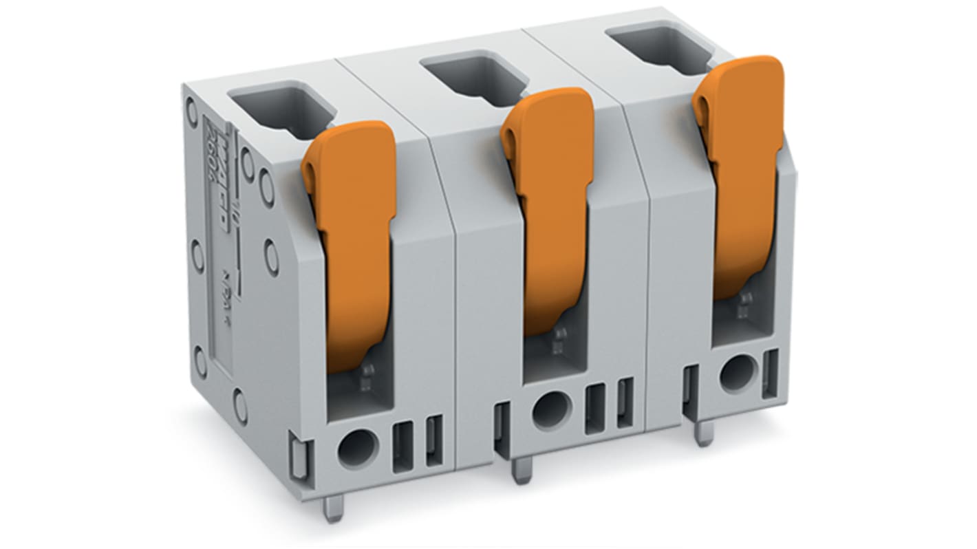 WAGO 2604 Series PCB Connector, 9-Contact, 11.5mm Pitch, Through Hole Mount, 1-Row, Push-In Cage Clamp Termination