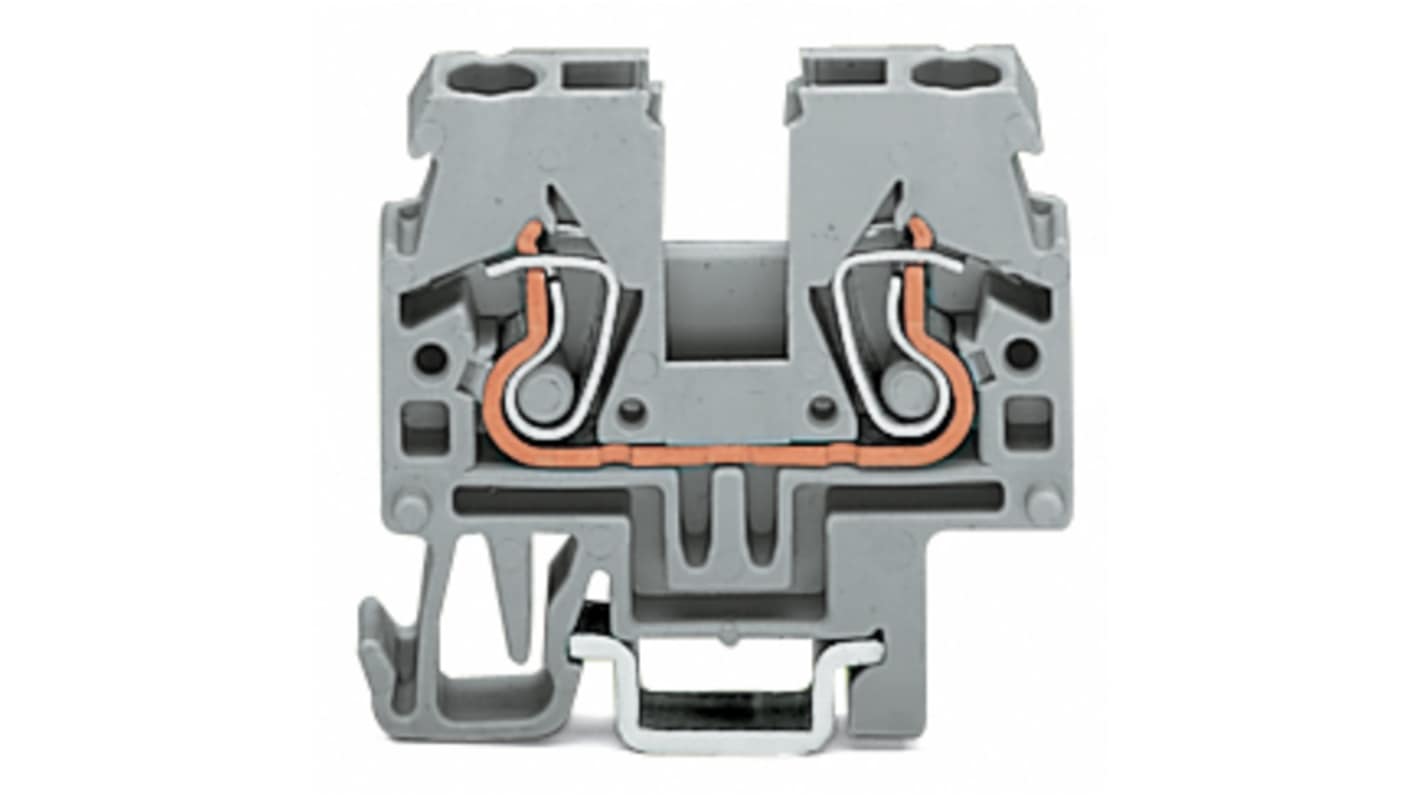 WAGO 870-911 870 Series Grey, 2.5mm², 1-Level, Cage Clamp Termination