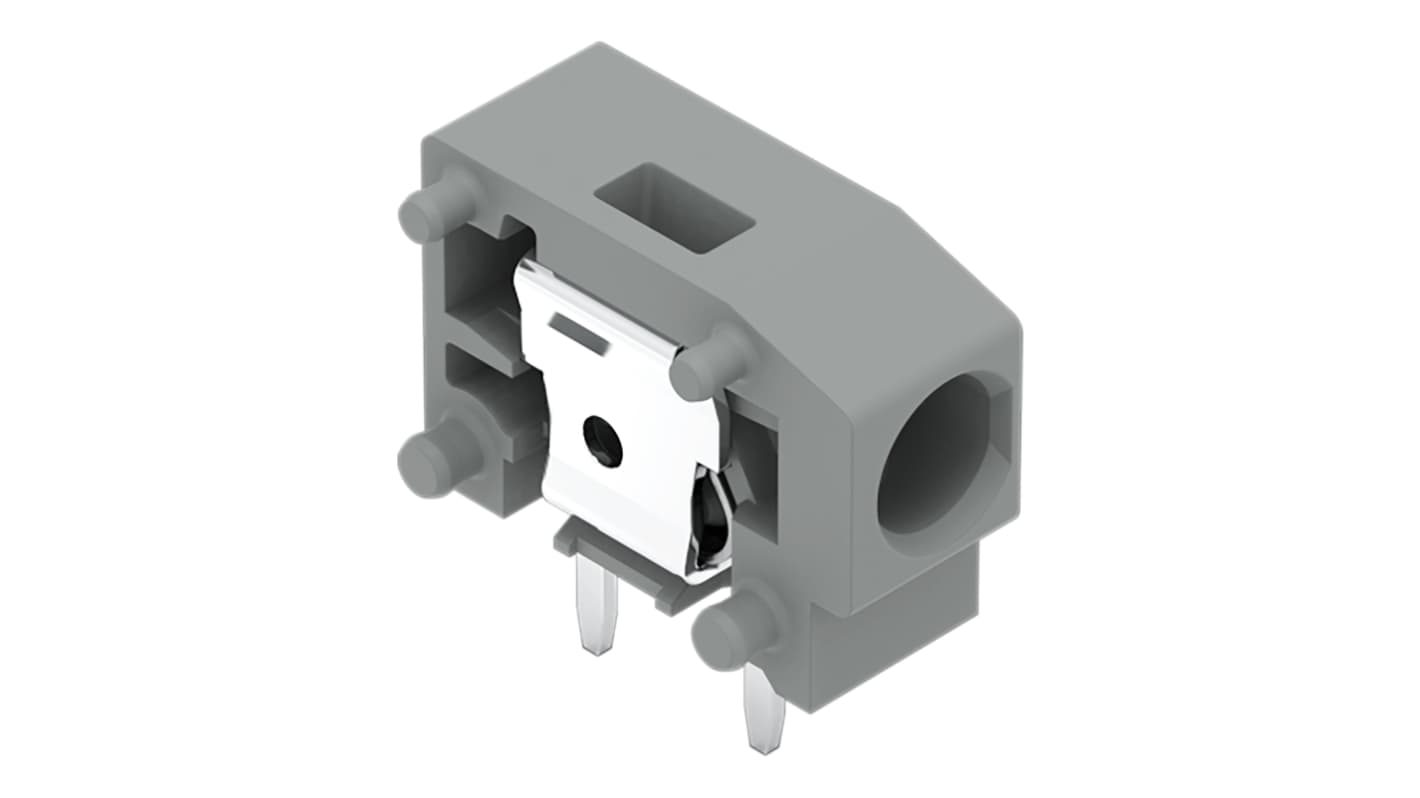 WAGO 235 Series PCB Terminal Block, 1-Contact, 5/5.08mm Pitch, Through Hole Mount, 1-Row, Push In Termination