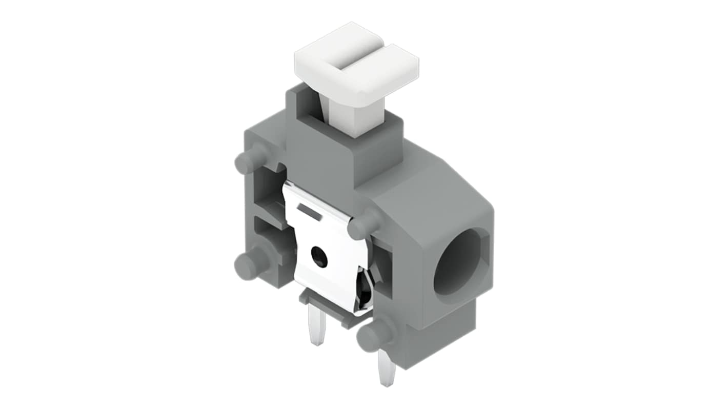 WAGO 235 Series PCB Terminal Block, 1-Contact, 5/5.08mm Pitch, Through Hole Mount, 1-Row, Push-In Cage Clamp Termination