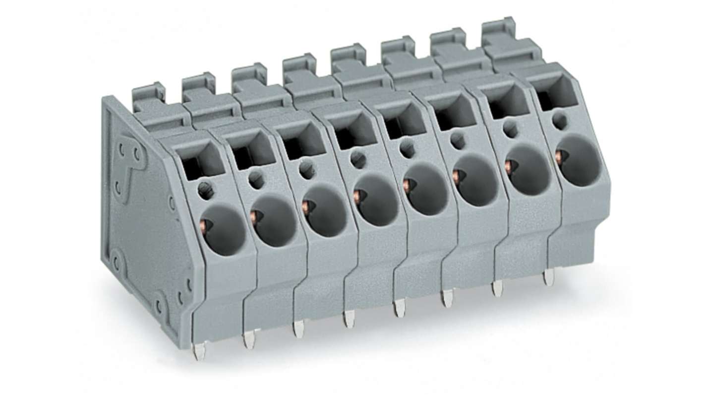 WAGO 745 Series PCB Connector, 9-Contact, 7.5mm Pitch, Through Hole Mount, 1-Row, Cage Clamp Termination