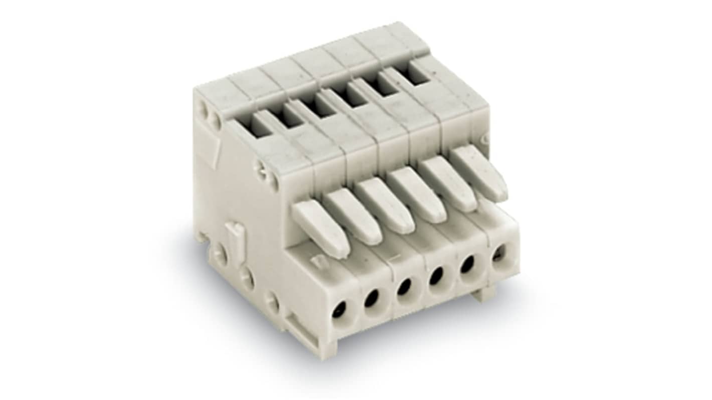WAGO 733 Series Female Lighting Connector, 9-Pole, Female, 9-Way, Plug-In Mount, 6A