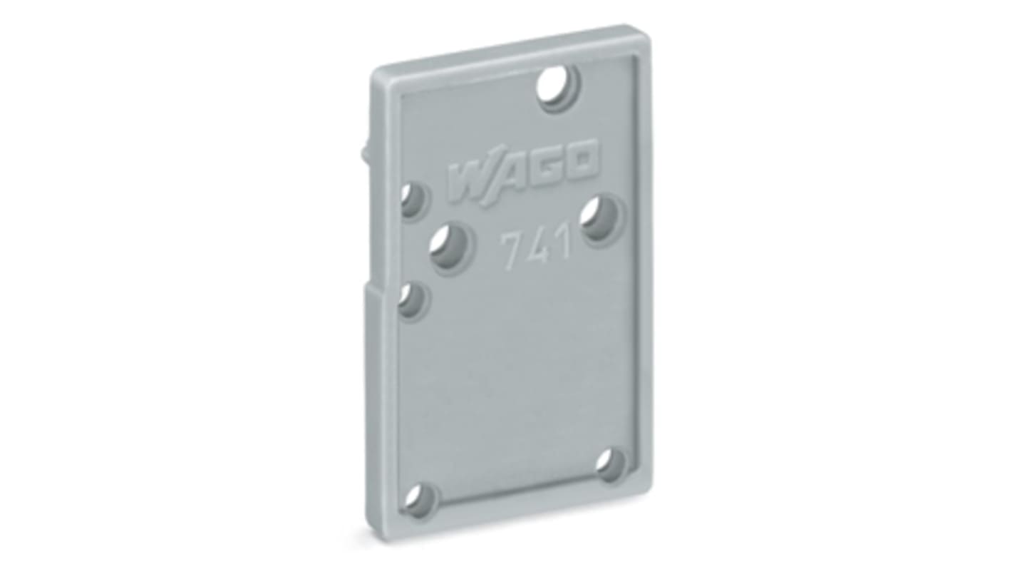 WAGO 741 Series End Plate for Use with Rail Mount Terminal Blocks