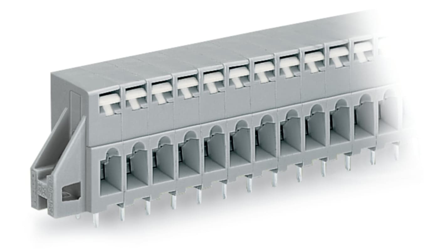 WAGO 741 Series PCB Connector, 6-Contact, 5mm Pitch, Through Hole Mount, 1-Row, Cage Clamp Termination