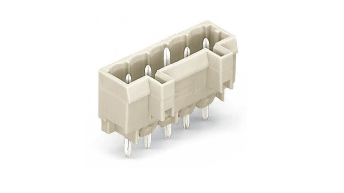 WAGO 721 Series Straight Through Hole Header, 8 Contact(s), 5mm Pitch, 1 Row(s), Shrouded