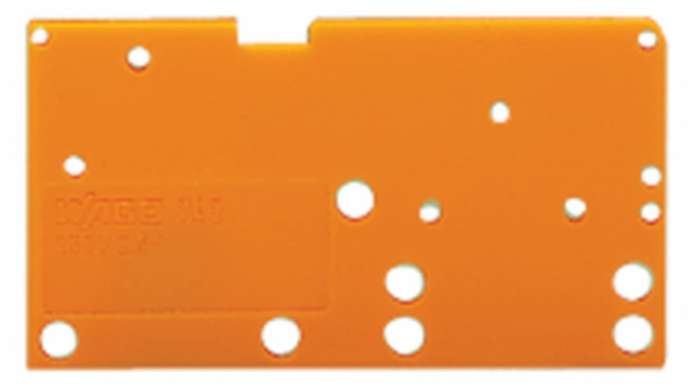 WAGO 742 Series End Plate for Use with Rail Mount Terminal Blocks