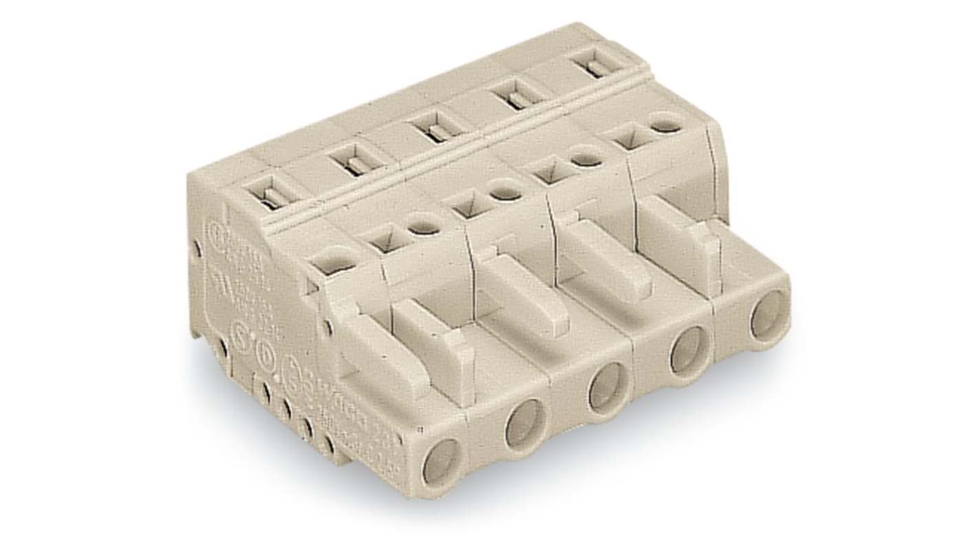 WAGO 721 Series Female Lighting Connector, 2-Pole, Female, 2-Way, Plug-In Mount, 16A