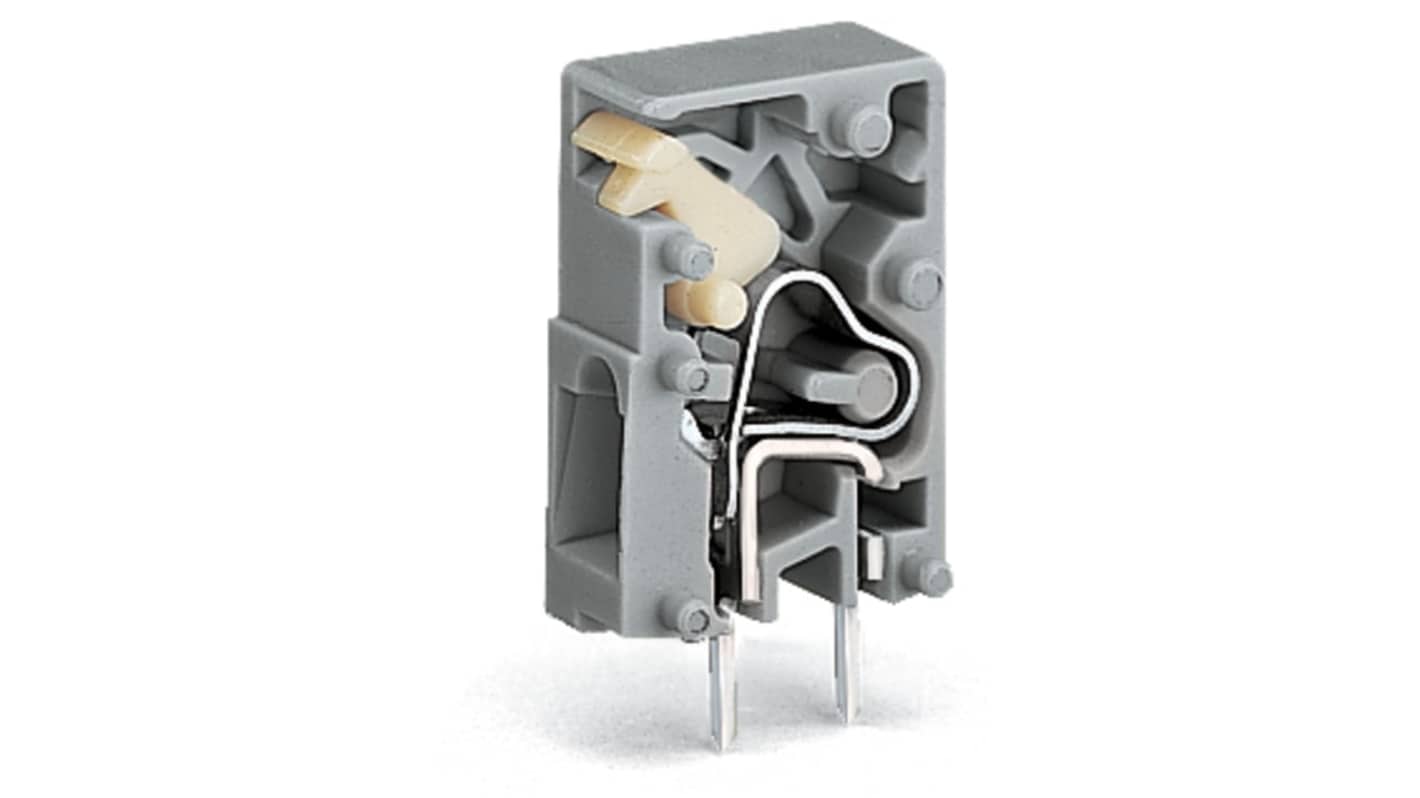 WAGO 741 Leiterplattensteckverbinder / Stecker, für Durchsteckmontage, 1-polig / 1-reihig, Raster 5mm