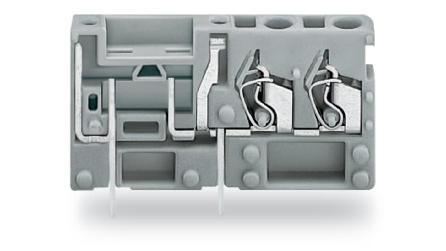 WAGO 742 Series PCB Connector, 1-Contact, 5mm Pitch, Through Hole Mount, 3-Row, Cage Clamp Termination