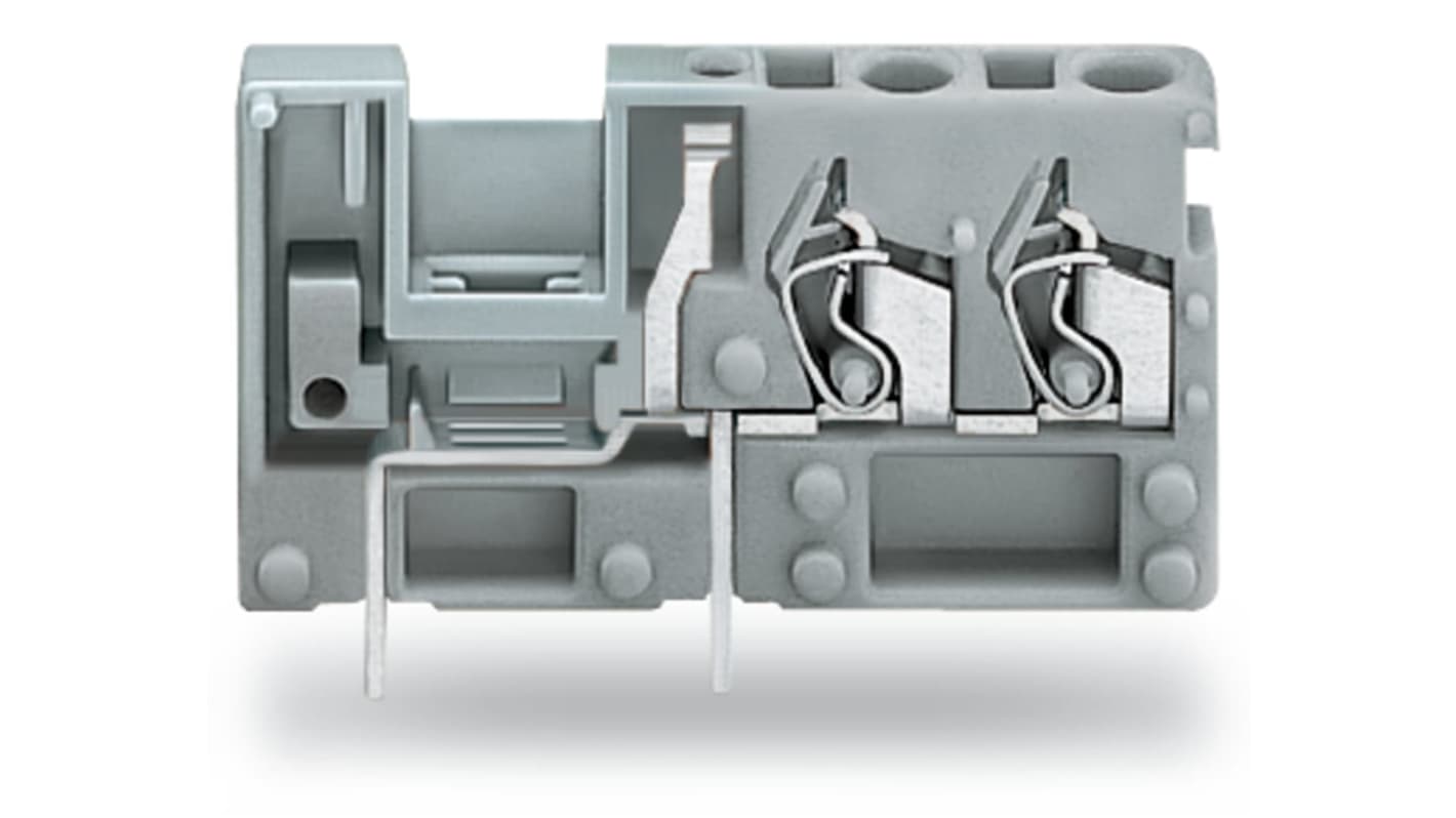 WAGO 742 Series PCB Connector, 1-Contact, 5mm Pitch, Through Hole Mount, 3-Row, Cage Clamp Termination