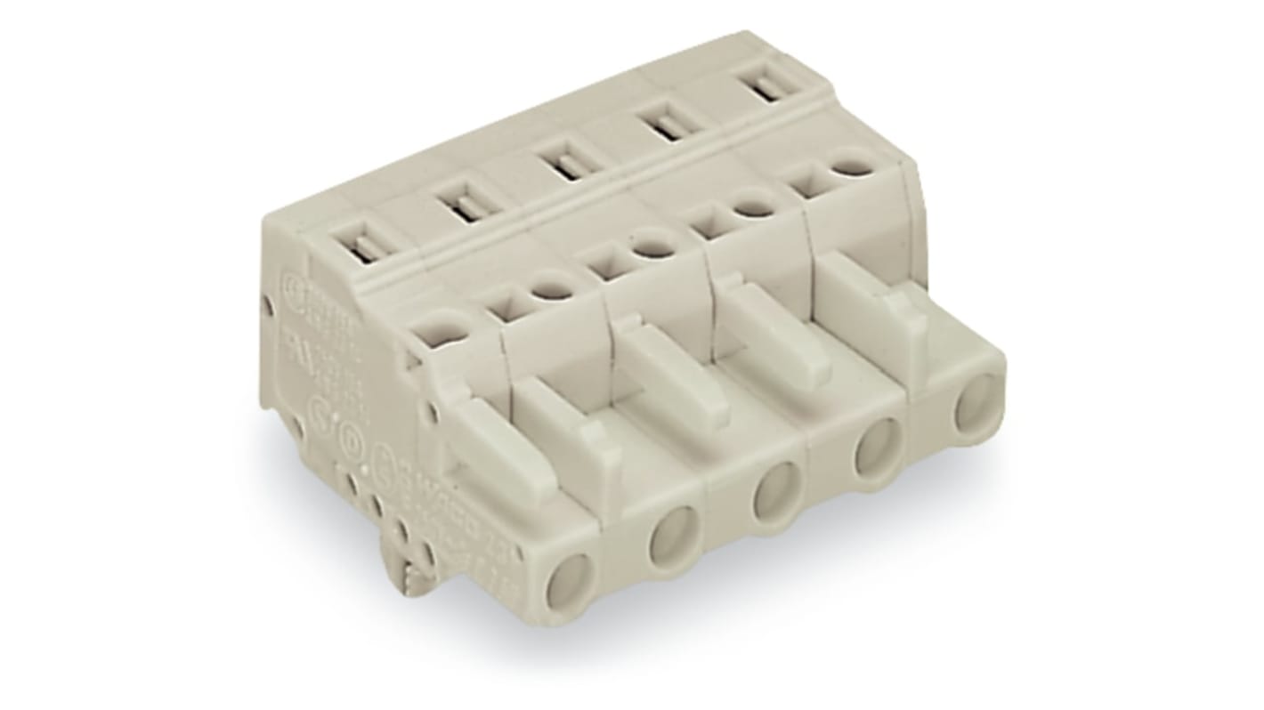 WAGO 721 Series Female Lighting Connector, 4-Pole, Female, 4-Way, Cable Mount, 16A