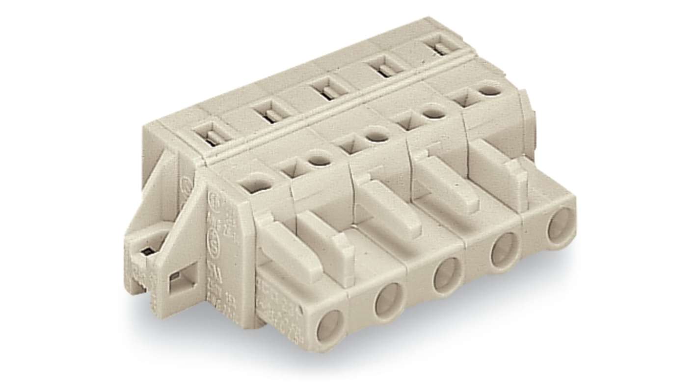 WAGO 721 Series Female Lighting Connector, 6-Pole, Female, 6-Way, Cable Mount, 16A