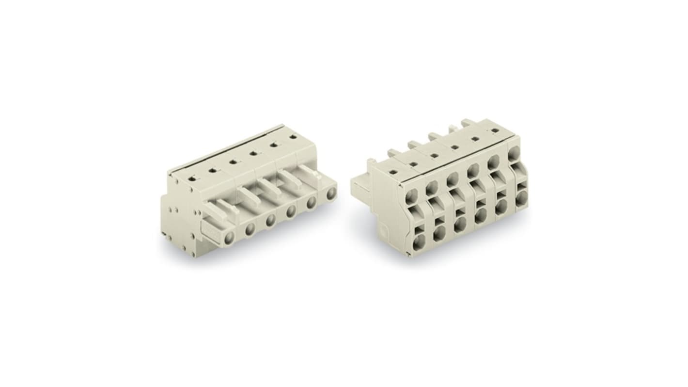 WAGO 721 Series Female Lighting Connector, 3-Pole, Female, 3-Way, Plug-In Mount, 16A