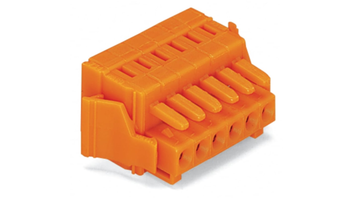 WAGO 734 Series Female Lighting Connector, 3-Pole, Female, 3-Way, Plug-In Mount, 10A