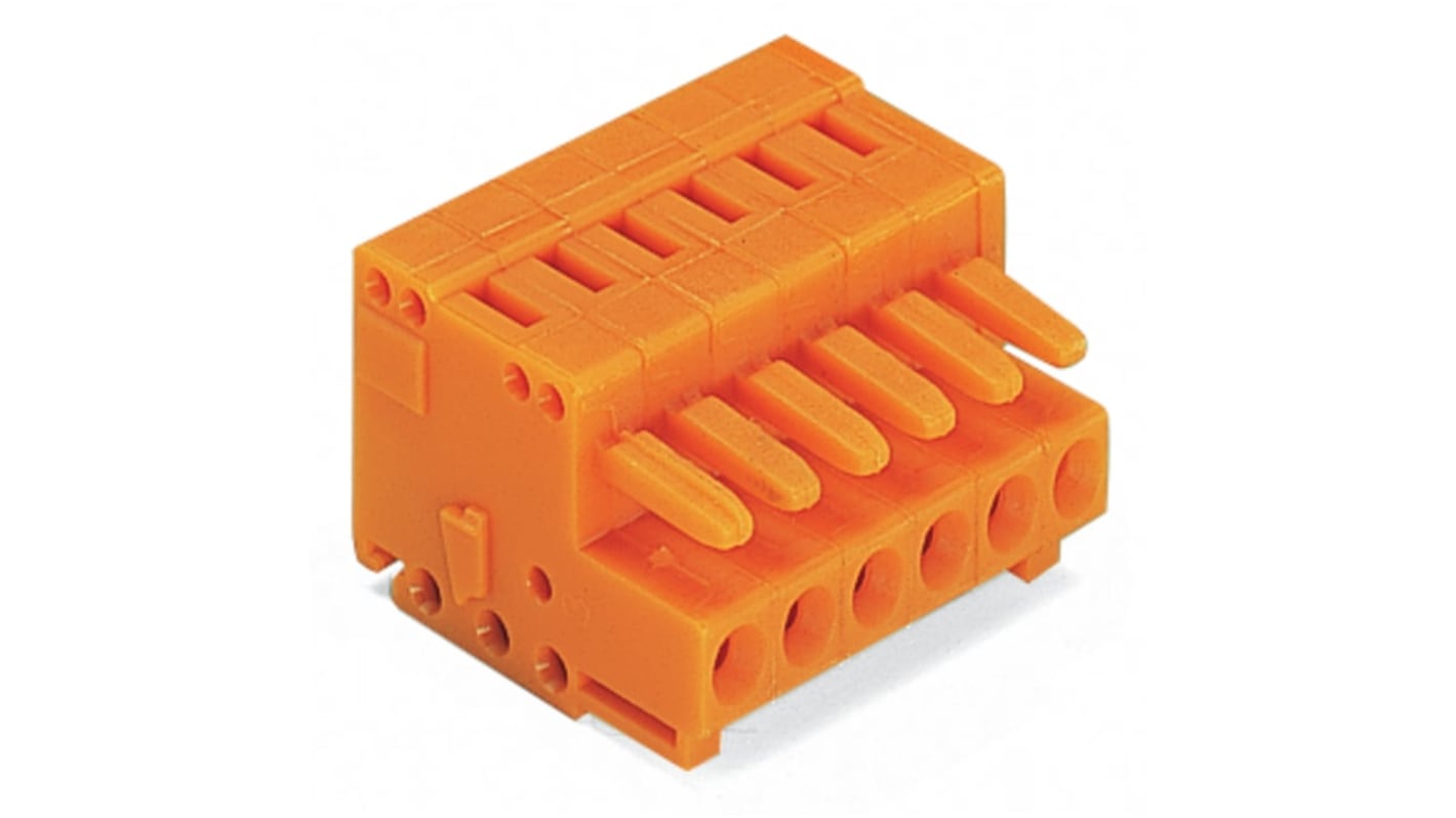 WAGO 734 Series Female Lighting Connector, 10-Pole, Female, 10-Way, Plug-In Mount, 10A