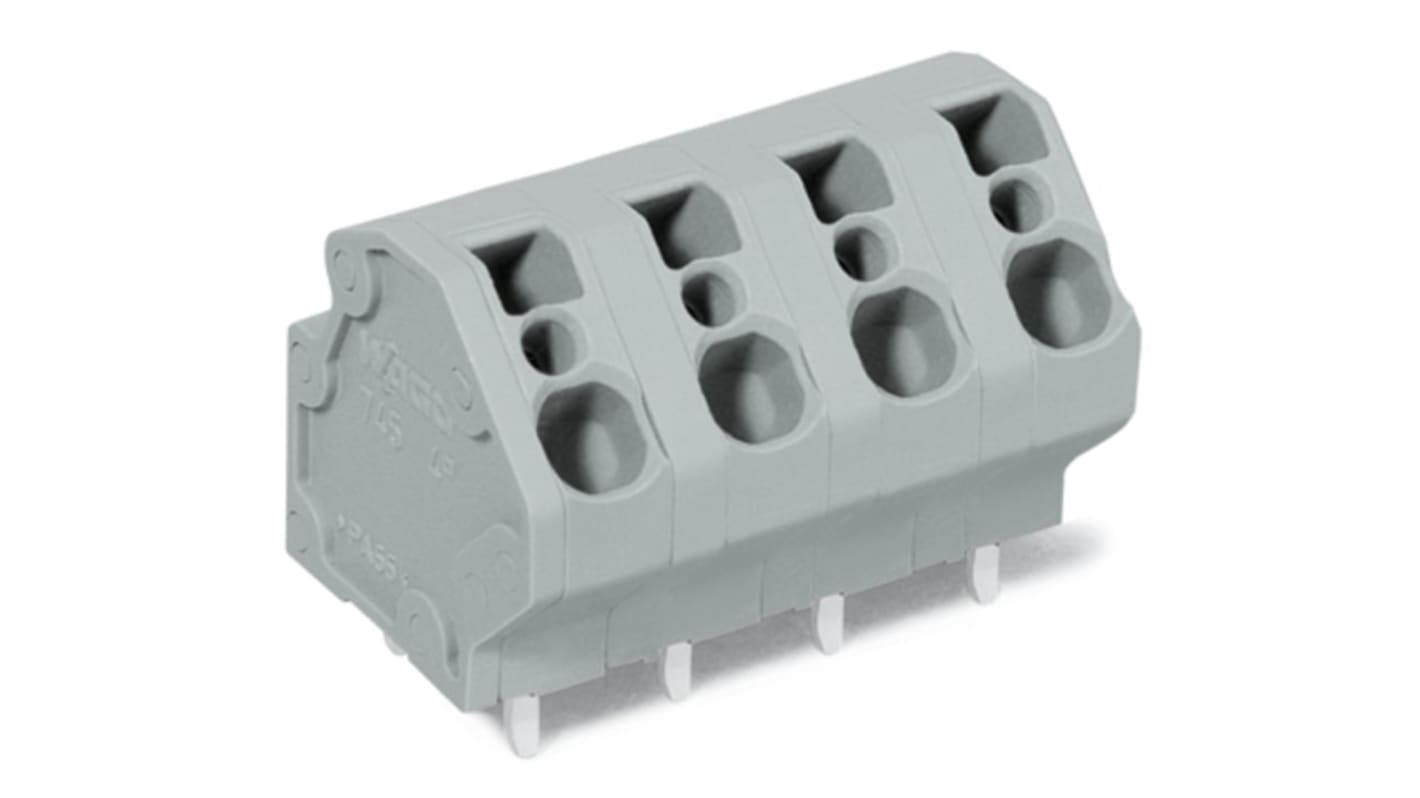WAGO 745 Series PCB Connector, 2-Contact, 7.5mm Pitch, Through Hole Mount, 1-Row, Cage Clamp Termination